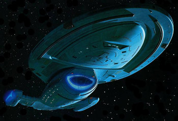 The USS Voyager (NCC-74656), an Intrepid class starship.