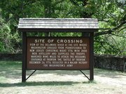 Sign marking the location of Washington's crossing