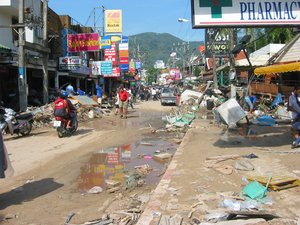 Patong Beach on Phuket was one of the worst affected areas on Phuket in the tsunami disaster of December 2004.