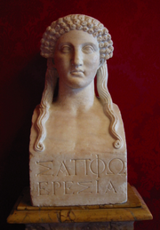Ancient Greek bust of Sappho the Eresia.