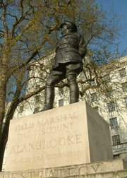 Statue of Field Marshall The Viscount Alanbrooke, MoD Building, Whitehall, London