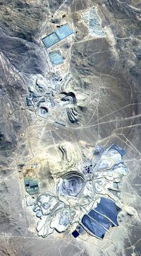 Satellite photo of the Escondida Mine, courtesy of NASA