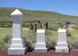 Grave markers in Bodie cemetery