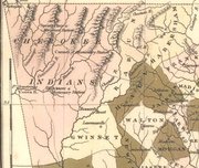 1822 map of  Cherokee lands in Georgia