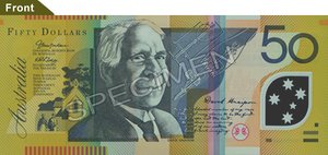 David Unaipon appears on the Australian $50 note