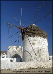Mykonos Windmill. Photo provided by Classroom Clipart (http://classroomclipart.com)