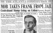 Cover of the Atlanta Constitution with Leo Frank