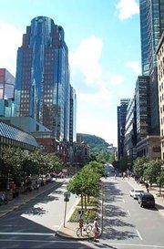 View of Av. McGill College in Montreal