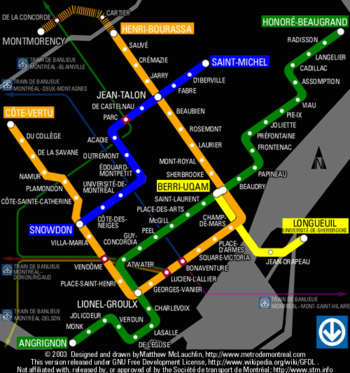 Montreal metro map