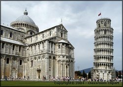 The Leaning Tower of Pisa, Italy. Photo provided by Classroom Clip Art (http://classroomclipart.com)