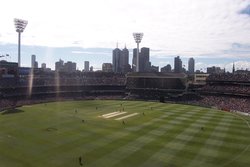  at the MCG.  The old Members Stand, in the centre background, has now been demolished.