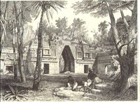 Gateway at Labna (also known as Labna Vault), as drawn by Catherwood.