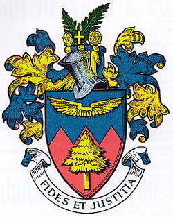 Arms of the former Farnborough Urban District Council