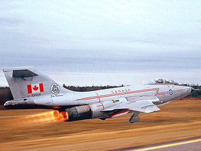 An after-burner take-off by a Royal Canadian Air Force CF-101 Voodoo