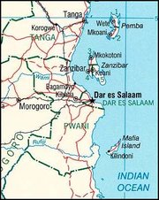 Map Of Spice Islands (Zanzibar, Pemba, Mafia)