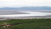 Morecambe Bay at low tide from Hest Bank, looking towards Grange-over-Sands