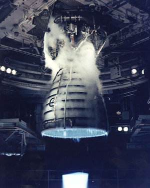 Space Shuttle Main Engine test firing