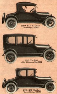 A portion of Reo's 1917 line of cars