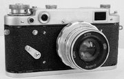 A Soviet-made  rangefinder camera