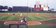 The Cedar Rapids Kernels play the  in this 2003 game at New Veterans Memorial Stadium.