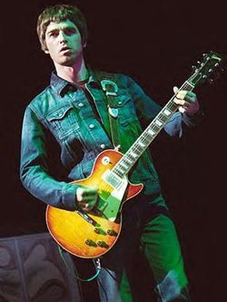 Noel Gallagher on stage with 