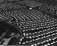 Aerial view of Levittown, Pennsylvania circa 1959