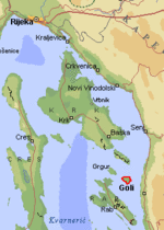 Goli otok in Adriatic