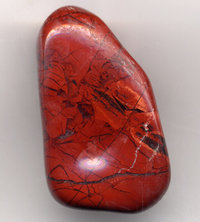 Jasper pebble, one inch (2.5 cm) long.