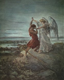 Jacob Wrestling with the  – , 1855