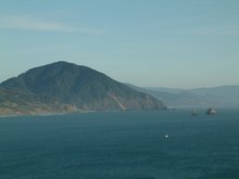 Humbug Mountain, viewed from bluff heads in Port Orford