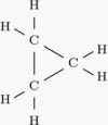 Structure formula of cyclopropane
