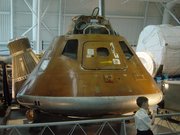 Apollo command module in a museum