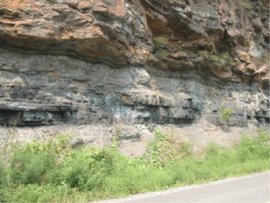 Bituminous coal seam in southwestern West Virginia