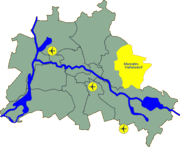 Map of Berlin with highlighted Marzahn-Hellersdorf