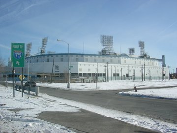 An empty Tiger Stadium in January 2005