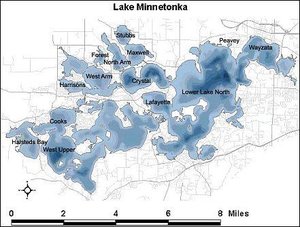 Map of Lake Minnetonka