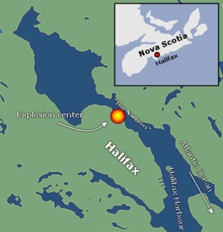 Map indicating location of explosion