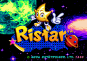 Title screen of Ristar