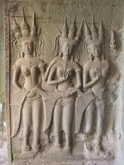 An apsara relief from Angkor Wat, Cambodia