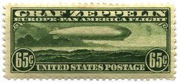 65-cent "Zeppelin" of 1930, issued in April for the May-June Pan-American flight of the 