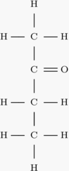 The structure formula of 2-Butanone