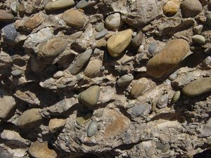 Fanglomerate seem above Mesquite Springs