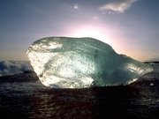A natural ice block in 