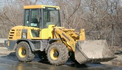 A  front loader with .