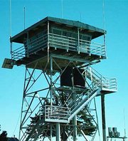 A USFS fire lookout on Bald Mountain in Butte County, California.