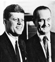 U.S. President Kennedy and Vice President Johnson.