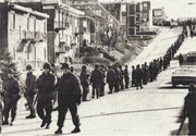 Military cordon in support of police taking surrender of Liberation cell, December 3, 1970