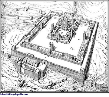 Drawing of 's Second Temple in 