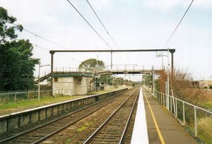 A view of the derelict platforms