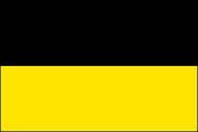 Flag of the Habsburg Monarchy; also used as the flag of the Austrian Empire until the  of .